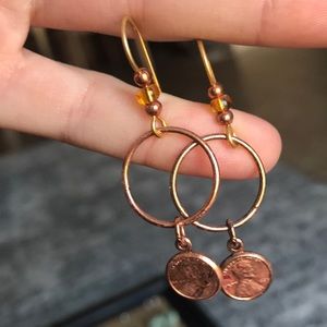Penny dangly earrings